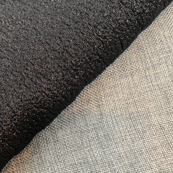 BCBMaxAzria Collection‎ Black Wool Pencil Skirt Shimmer Textured Material Slit 2 - Picture 7 of 11